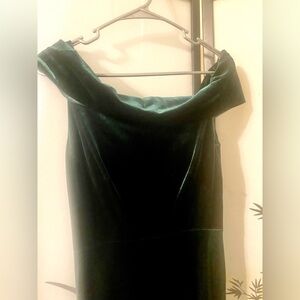 Revelry Forest Green Velvet Maxi Dress